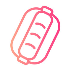 hot dog gradient icon