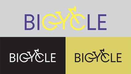 Modern Creative Bicycle Typography Wordmark Logo with Integrated Bike Elements for Cycling and Fitness Branding © Codeigma Learning