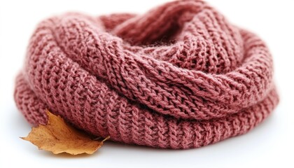 Cozy, knitted scarf, autumnal hue