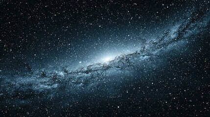 Fototapeta premium Vast expanse of starry night sky showcasing a distant galaxy.