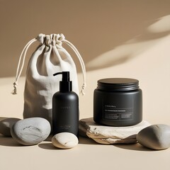 Isolated cosmetic bottles with colorful liquid are objects of beauty, not medicine