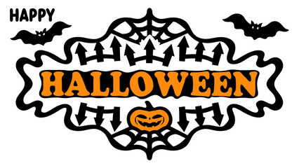 Happy Halloween Text Vector
