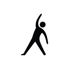 Standing Side Stretch Pose Silhouette Vector – Yoga Flexibility, Lateral Bend Exercise, Mindful Movement