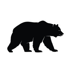 Walking Bear Silhouette Vector