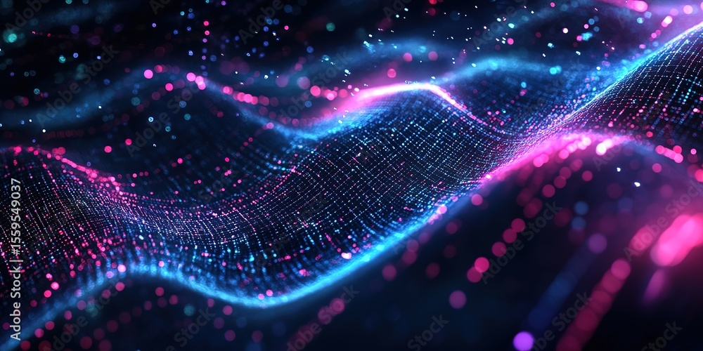 Poster elegant digital technological background for tech processes, neural networks, artificial intelligenc