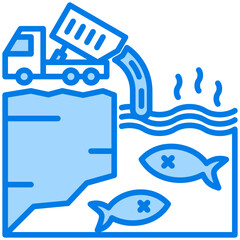 Obraz premium Contaminated River Icon