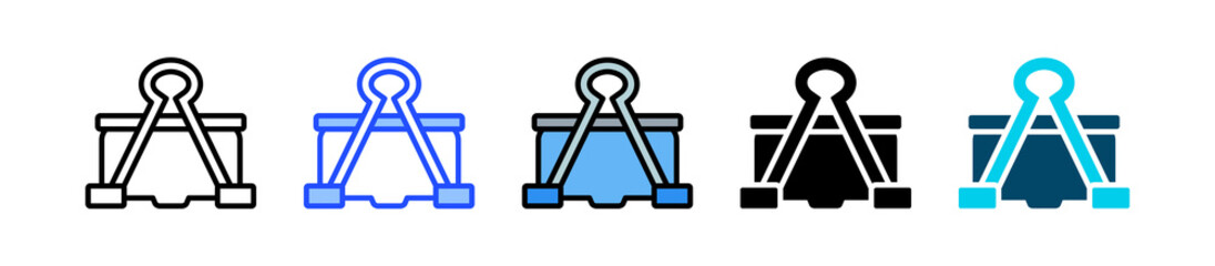 Paper Clips Icon Collection With Multiple Styles