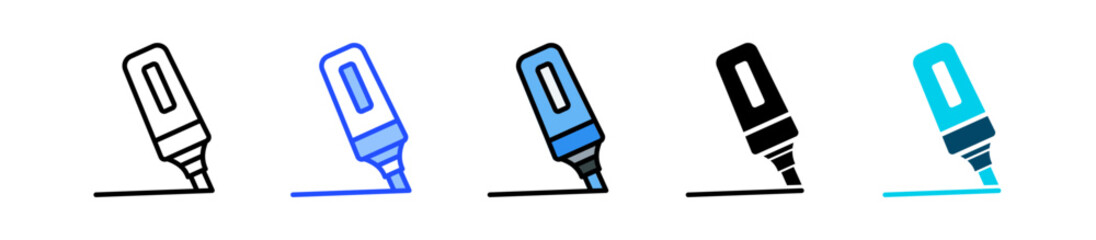 Highlighter Icon Collection With Multiple Styles