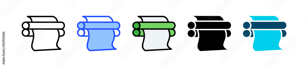 Poster laminator icon collection with multiple styles