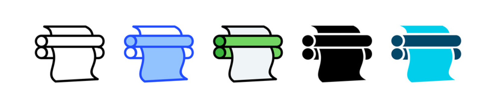 Laminator Icon Collection With Multiple Styles