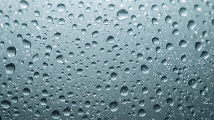 water drops on a glass surface