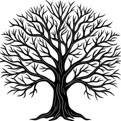 Obraz premium vector tree silhouette