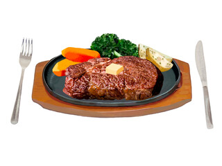 ステーキ鉄板セット（カトラリー付き）