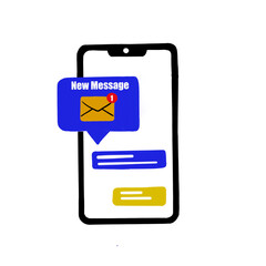  Modern Smartphone Icon – Flat Vector Illustration of Mobile Device with Touchscreen

