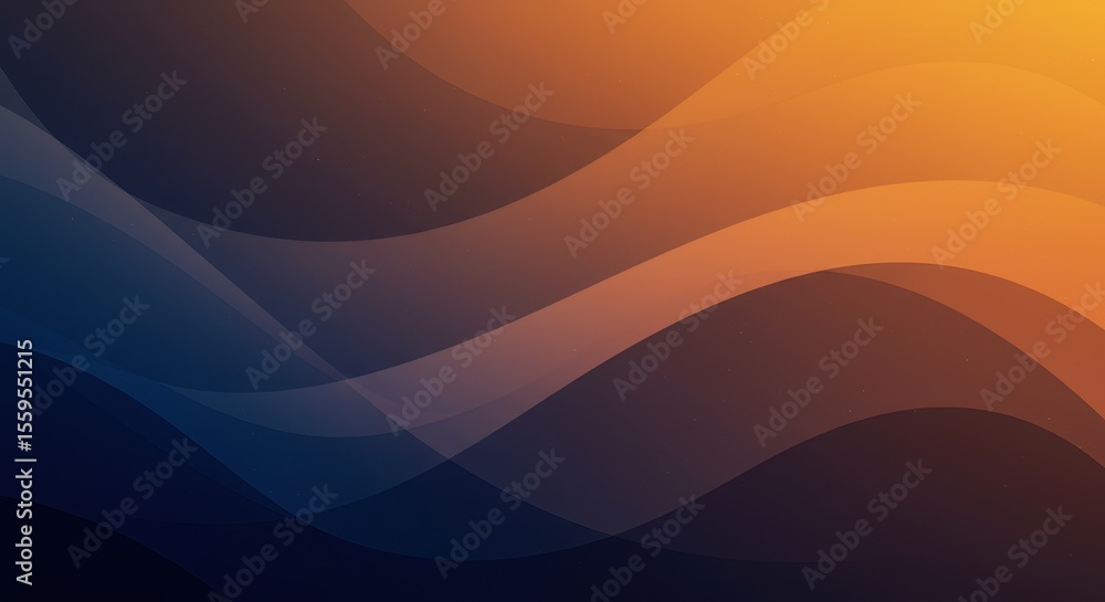 Poster abstract orange and blue wave background dynamic gradient design for digital projects