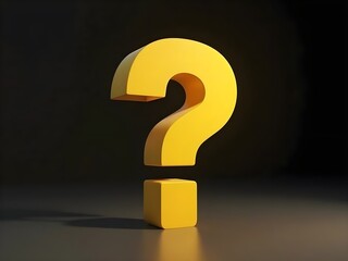 question mark on a black background