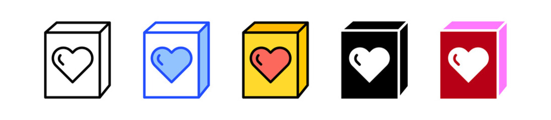 Box Icon Collection With Multiple Styles