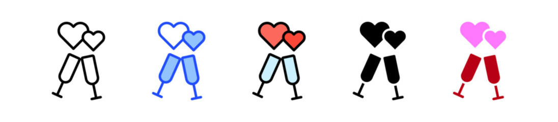 Campaign Toast Icon Collection With Multiple Styles