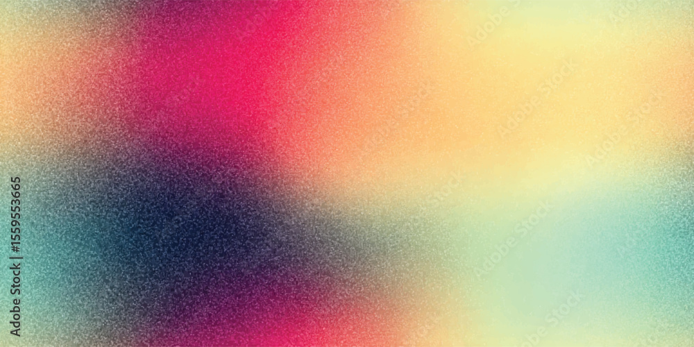 Poster vector seamless pattern, retro grainy gradient background noise texture effect summer poster design 