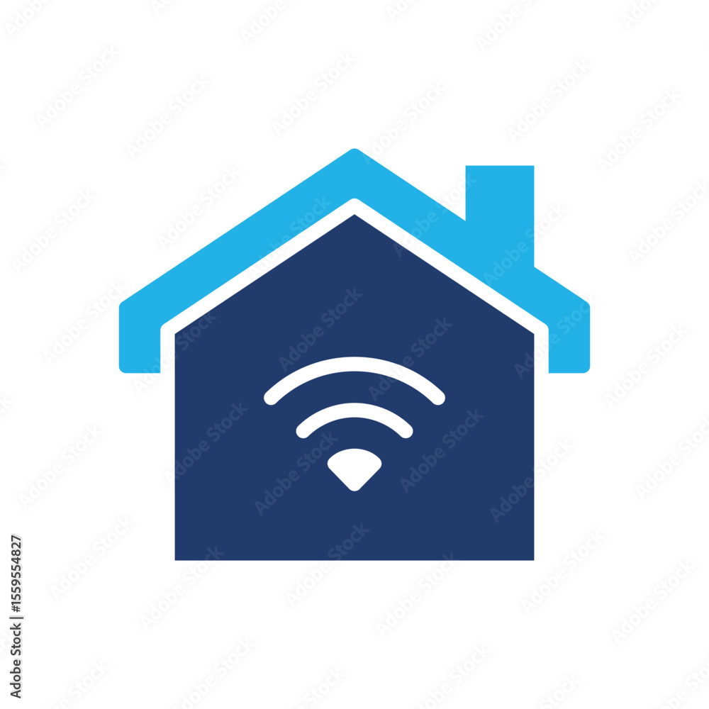 Poster smart home colored icon symbol vector design good for web or mobile app