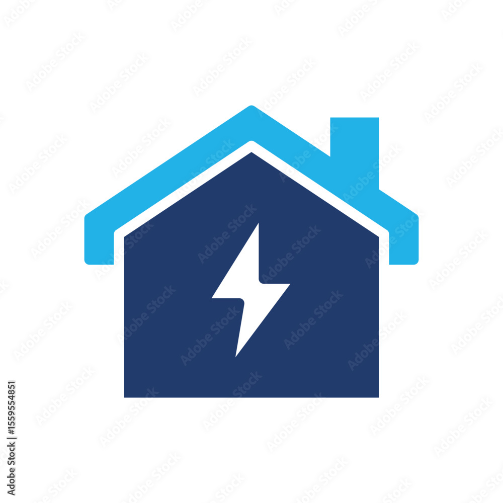 Poster home with electricity colored icon symbol vector design good for web or mobile app
