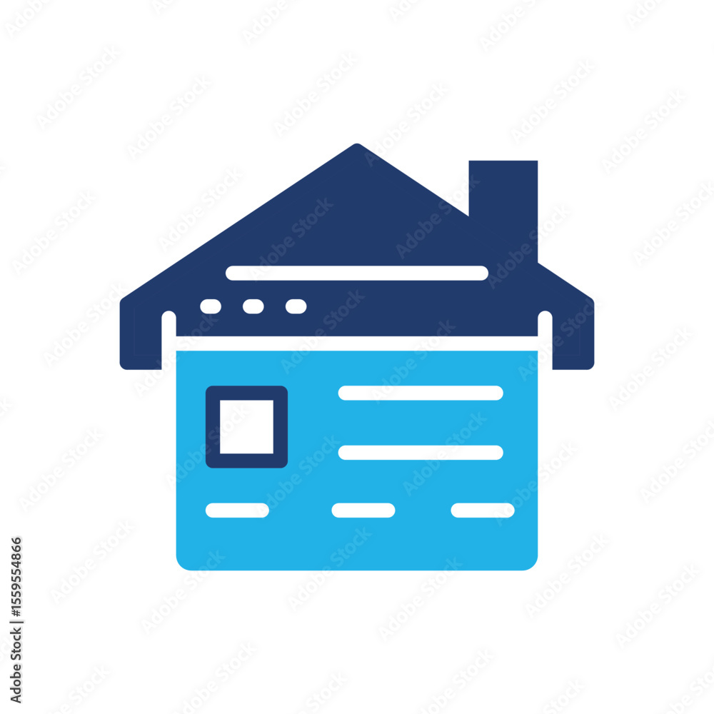Poster homepage colored icon symbol vector design good for web or mobile app