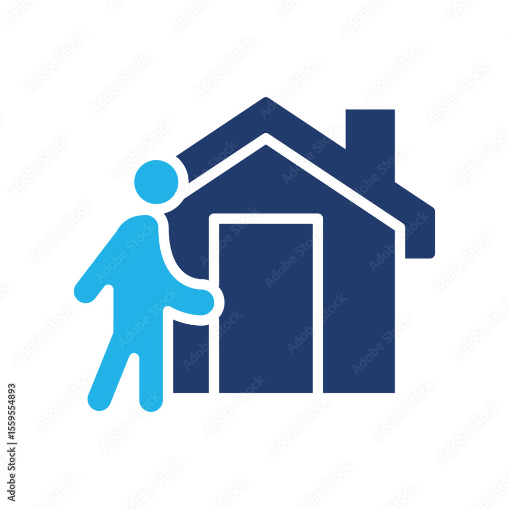 Poster land lord colored icon symbol vector design good for web or mobile app