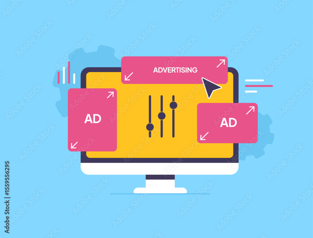 Poster programmatic advertising tools for ad placement and real time bidding on digital platforms. ui with 