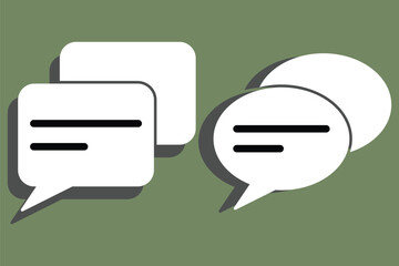 Comment icon speech bubble symbol. Chat message icons. EPS 10