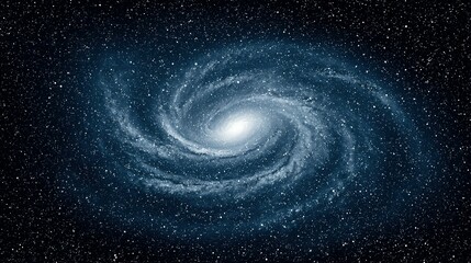 Spiral galaxy in deep space.