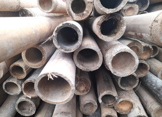 stack of bamboo pieces top view images