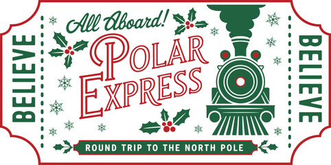 Polar Express Ticket svg, Polar Express png, Christmas sign svg, All Abroad Train Ride svg © meril