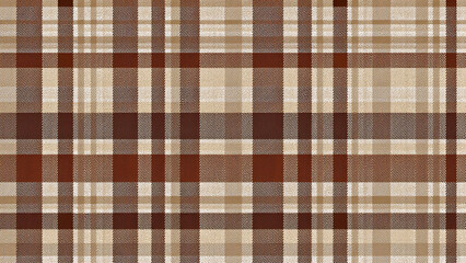 Artistic interpretation of plaid with intersecting lines and layered textures resembling woven fabric. Earthy tones emphasize grid structure and fabric-like surface.