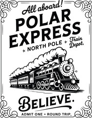 Polar Express Ticket svg, Polar Express png, Christmas sign svg, All Abroad Train Ride svg