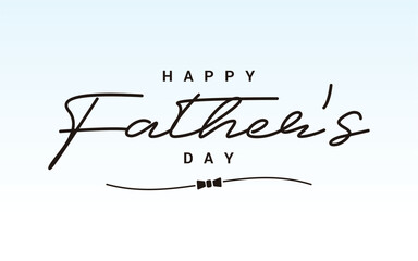 Happy Father's Day typography on a clean and simple white background. Vector illustration
