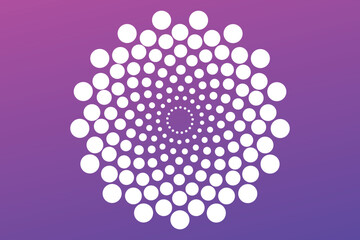 Purple circle Spiral Wave Abstract Background. vector design