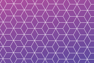 Seamless cube pattern geometric line design, purple colored cube texture