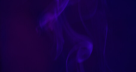 Paint background. Smoke flow. Defocused blue neon color vapor fog water texture pigment moving on...