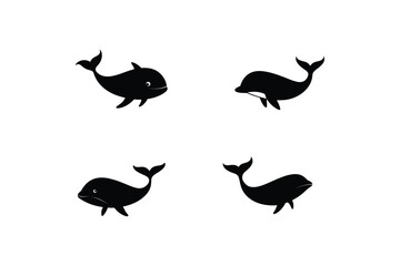 silhouettes of shark