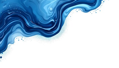 Abstract Blue and White Fluid Background with Halftone Elements for Modern Vector Designs