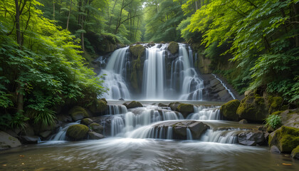 Fototapeta premium Title: Neon Mech Warrior in Cyber Arena with Blazing Power Core