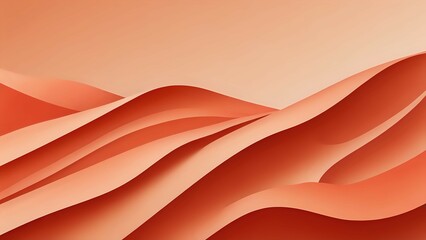 Warm tan-to-coral gradient with organic folds gives a textured and natural aesthetic