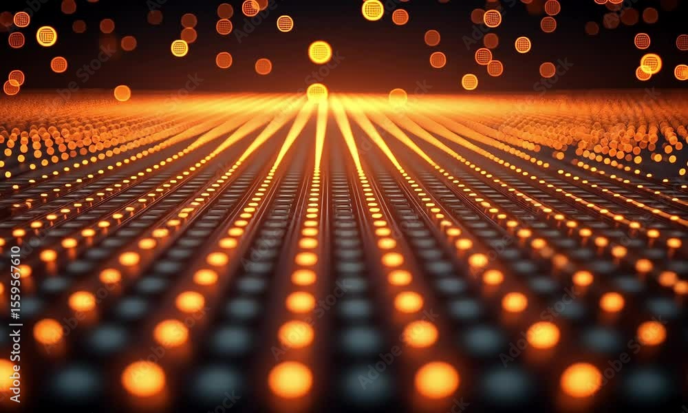 Poster illuminated array of lights