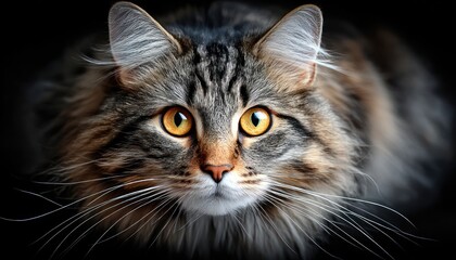 Close-up of a fluffy cat (1)