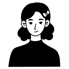 silhouette of a woman icon illustration
