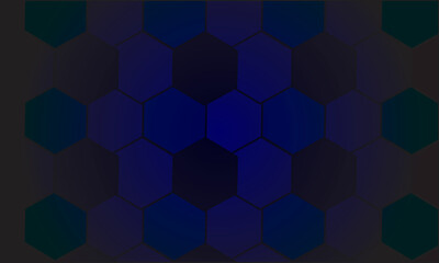 Dark Blue Hexagonal Geometric Abstract Background