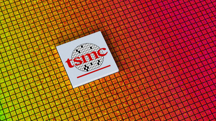Taiwan Semiconductor Manufacturing Company TSMC logo, Taiwan Semiconductor manufacturing, Chip...