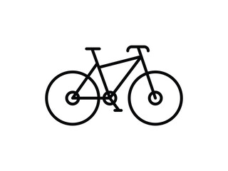 Fototapeta premium Outline bicycle symbol, modern vector illustration. Simple and clean bicycle line art vector. Perfect for infographics, or eco-transport concepts.