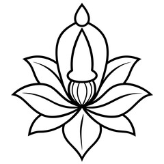 black and white flower