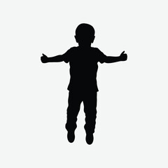 Silhouettes of jumping in various dynamic poses. A perfect vector for youth, fun, activity, and motion-themed creative projects.